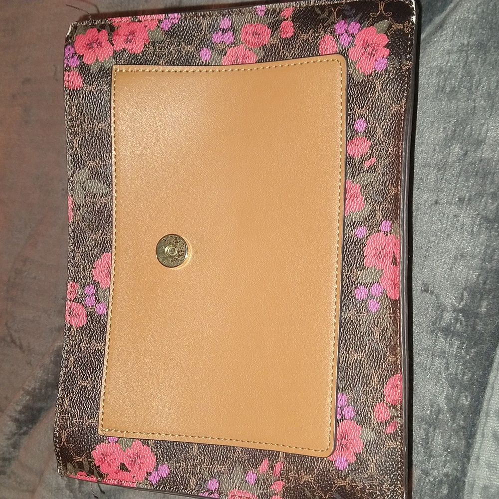 Nanette Lepore shoulder purse. Black with flowers. 8”x10”. USED